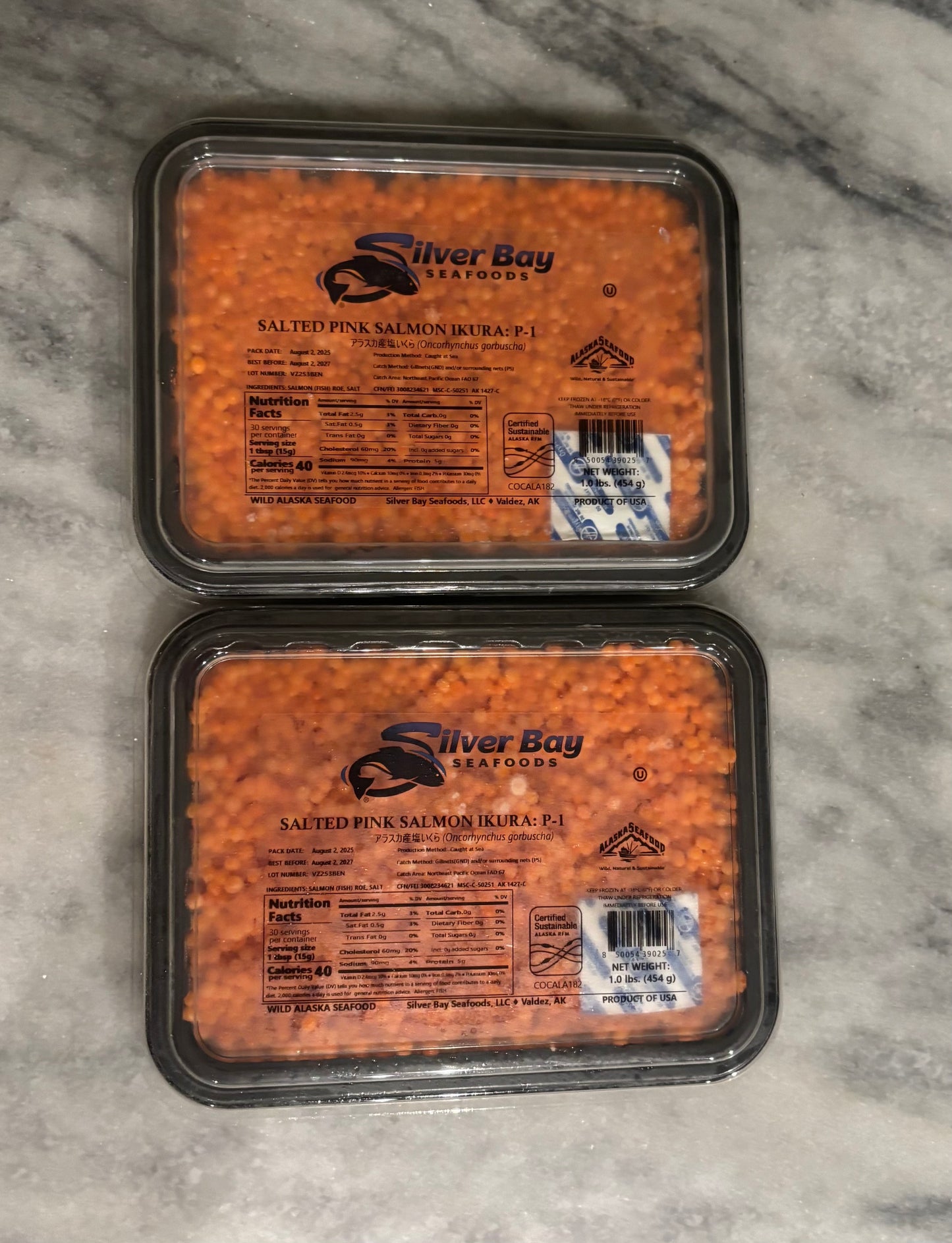 2-PACK 1.0LB PINK SALMON ROE