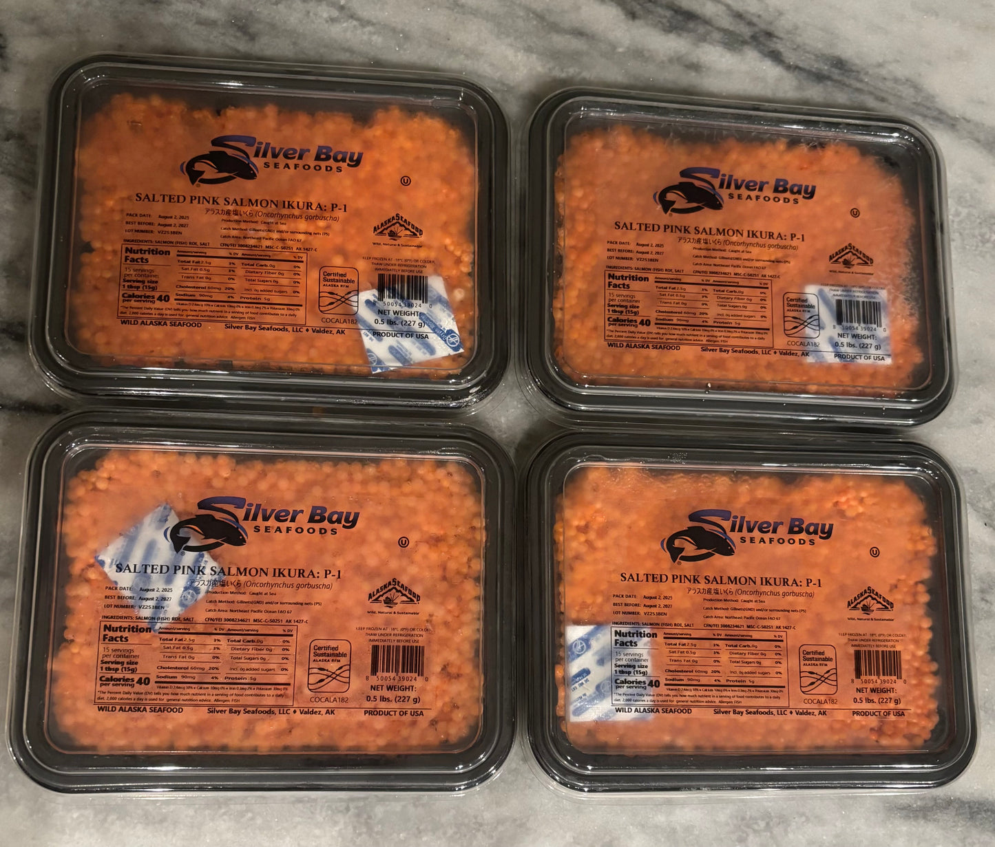 4-PACK 0.5LB Pink Salmon Roe