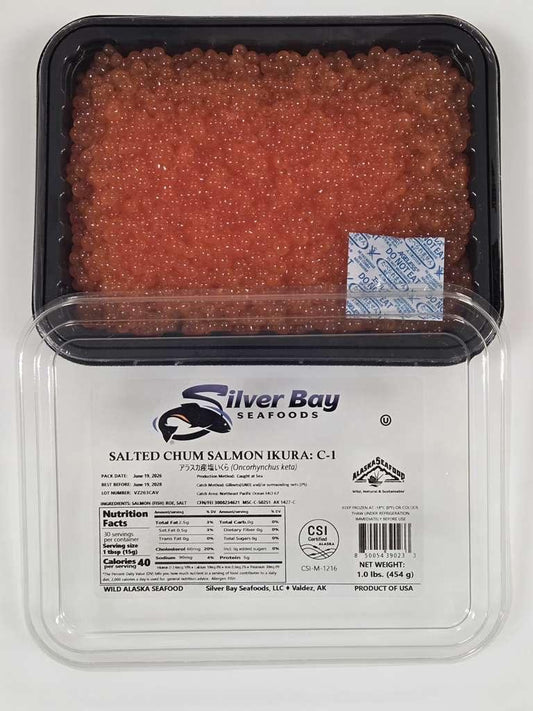 2026 Silver Bay C-1 Chum Salmon Ikura – 1.0 lb (Valdez)