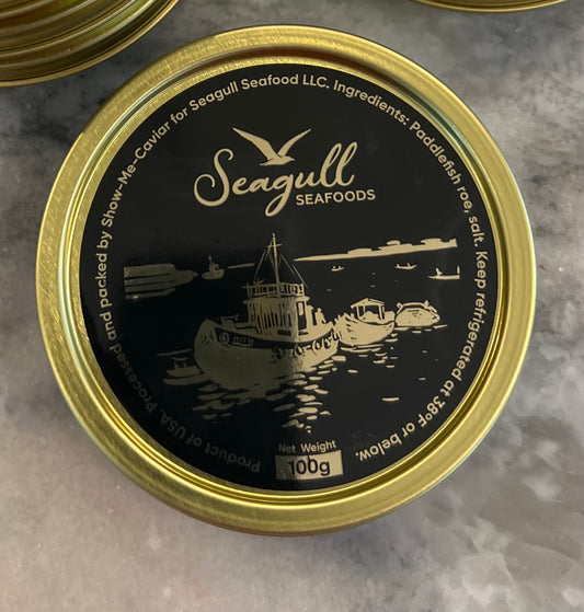 Wild-Caught Paddlefish Caviar – 100g